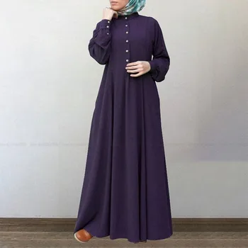 Moteris Musulmonų Mados Atsitiktinis Elegantiška Suknelė Karnavalas Šalies Vakare Chalatai Chalatai Derliaus Vestidos Arabų Dubajus Abaja Islamo Apranga