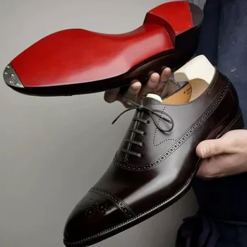 Naujausias Vyrų Batai Aukštos Qualtiy Pu Odos Suknelė Batai Vyrų Britų Stiliaus Klasikinis Atsitiktinis Brogue Batai Zapatos De Hombre, 5KE193