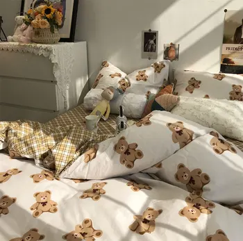 Europos animacinių filmų turėti patalynės komplektas vaikas paauglių,patogus medvilnės twin visą karalienė namų tekstilės paklode pagalvės užvalkalą antklode padengti