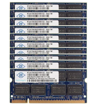 20GB(2GBX10) PC2-6400S DDR2 800MHz 204pin 1.8 V Mėlyna SO-DIMM RAM Laptop Memory Didmeninės kainos
