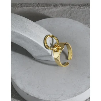 Ispanijos nišą dizainas paprastas, sklandus Diamond žiedai yra tekstūra Europos S925 sterlingas sidabro atidaryti žiedai yra didmeninės moterims