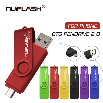 Spalvinga OTG Usb Flash Drive 8GB pendrive 16GB 32GB 64GB 128GB dvigubai naudinga Usb 2.0 micro usb Pen Drive kompiuteris/mobilusis telefonas