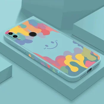 Už Nova 7 SE Atveju Animacinių filmų Šypsena Veide Minkštas Silikoninis Telefono dėklas, skirtas 