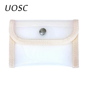 UOSC Sustorėjimas Sagtis Saugojimo Krepšiai Paprasta Matinis Skaidrus PVC Didelės Talpos Maišelį Klavišą Monetos Rankinėje Įvairenybės Kosmetinės