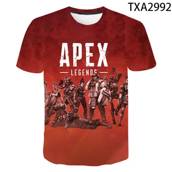 Apex Legendos - Berniukų ir Mergaičių 3D Spausdinimo trumpomis Rankovėmis T-Shirt Vasaros Mados Streetwear Vyrų ir Moterų 2021 Naujas