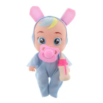 8-10inch Interaktyvus Baby Doll su Žindukas Leidžia Garso Efektai Verkti Funkcijas, Berniukų, Mergaičių, Kūdikių Žaislai