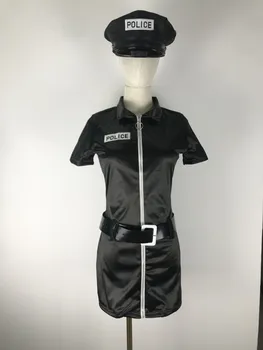 Seksualus Policijos Moterims Policininkas Policijos Moterų Pareigūno Uniformą Gundymo Juoda Užtrauktukas Policijos Kostiumų Karnavalas Kostiumas Šalis Žaidimas Vienodai