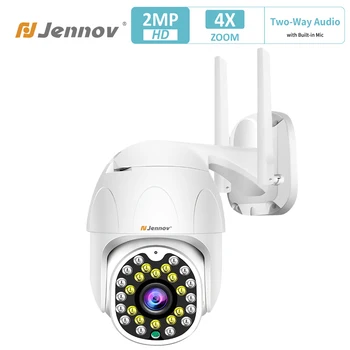 Jennov 4X Zoom 2MP, Wi-fi IP Kamera Lauko Dviejų krypčių Garso, VAIZDO Belaidė Apsaugos Vaizdo Stebėjimo Dome Pan/Tilt 1080P Camhi pro