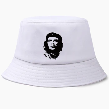 Che Guevara Panama Kepurė Kibirą Skrybėlės Žvejybos Hat Moterys Vyrai Bobas Žvejys, Sulankstomas Medvilnės Platus Kraštų Chapeau Saulės Kelią Street Wear