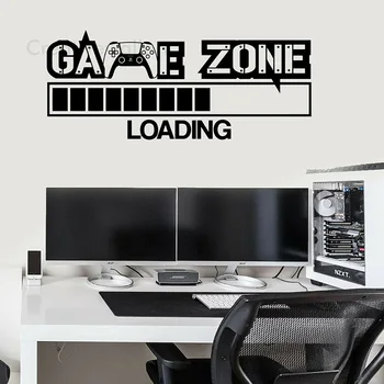 Žaidimų Zona Pakrovimo Baras Sienų Lipdukai Vaizdo Žaidimas XBOX PS Sienos Lipdukas, Vaikų Kambarys Kambarys Vinilo Namų Dekoro