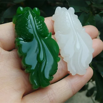 Kinijos Green Jade Karosas Jade Pakabukas Papuošalai Pasisekė, kad apsisaugoti nuo piktųjų dvasių Amuletas Jade Pakabučiai Jade Fine Jewelry