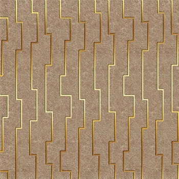 Custom Foto Tapetai, 3D Iškilumo Abstrakčių Geometrinių Aukso Dryžuotas Freskos Šiuolaikinio Gyvenimo, Kambaryje Sofa-lova, TV Foną, Sienos Meno Tapybos