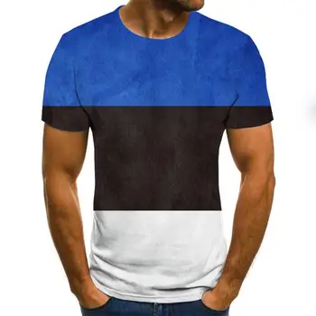 2021 Vyrų 3D Spausdinimo T-shirt Kraštovaizdžio Spausdinimas, T-marškinėliai, vyriški marškinėliai Vasaros Black T-shirt Apvalus Kaklas Paplūdimio T-shirt