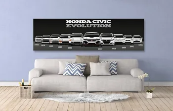 Sienos menas modulinės foto plakatas drobė spausdinimo retro Honda Civic automobilio dažymas šiuolaikinių namų puošybai kambarį vieno reklama