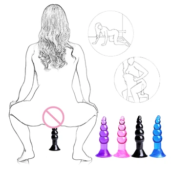 Analinis Butt Plug Suaugusiųjų Sekso Žaislai Moteris Granulės Makšties G Spot Skatinti Orgazmas Masažas Dildo Erotiniai SM Produktų Masturbacija
