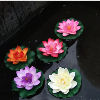 1 VNT 10cm Plūduriuojantis Lotus Dirbtinių Gėlių Vestuvių Namų Dekoracijos 
