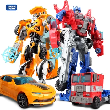 TOMY Transformacijos Žaislai Robotas Automobilis Super Herojus Optimus Prime Veiksmų Skaičiai Modelio Plastikiniai Žaislai Vaikams berniukas gimtadienio Dovanos
