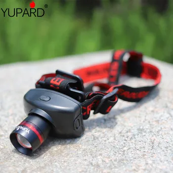 YUPARD Q5 LED zoomable priekinis žibintas priekinis Žibintas, žibinto Priartinti iš AAA baterijos kempingas žibintų medžioklės, žvejybos Lauko