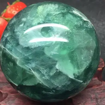 Gamtos fluorito kvarco kristalų, perlų kamuolys gydymo feng shui namų puošybai