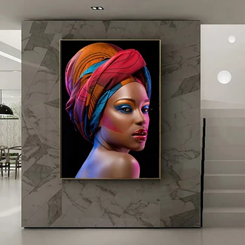Juoda Seksualus Lūpų Nuogas Afrikos Meno Moteris, Aliejus, Tapyba ant Drobės, Plakatų ir grafikos Cuadros Sienos Menas Nuotraukas Kambarį