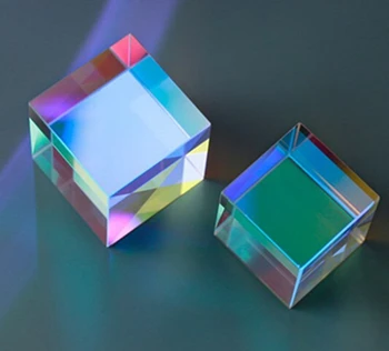 12.7*12.7*12.7 mm CMY Regos Prizmę Kubo, Multi-Color Optinio Stiklo Prizmę, RGB Sklaidos Prizmę X-Cube Fizikos ir Apdaila