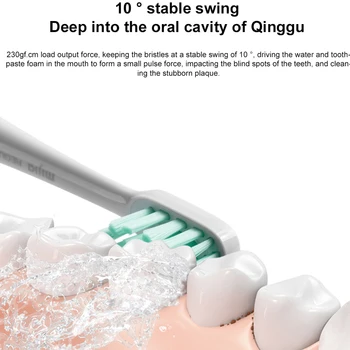 XIAOMI MIJIA Sonic Elektros dantų šepetėlį T500 Bevielis USB Įkraunamas dantų Šepetėlis Vandeniui Ultragarsinis Automatinio Dantų šepetukas