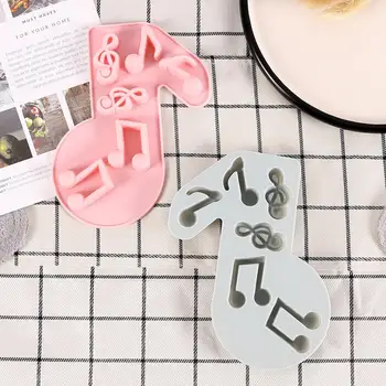 10vnt/Set Muzikos Pažymi, Cookie Cutter Plastiko Sugarcraft Minkštas Cutter Pelėsių Tortas Dekoravimo Priemonės Keksiukų Kepimo Formą
