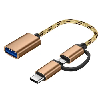 2 In 1 Modelis-C Vyras +Micro USB Male Į USB 3.0 Sąsaja Moterų OTG Adapterio Kabelį Greitai Perkelti Data Kabeliu, Skirta 