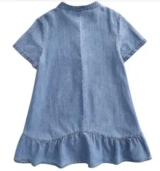 2021 vasaros nauji drabužiai Mergaitėms suknelė didelis vaikų stilius džinsinio audinio suknelė korėjos mados plonas skirsnio princesė dress vaikams km1569