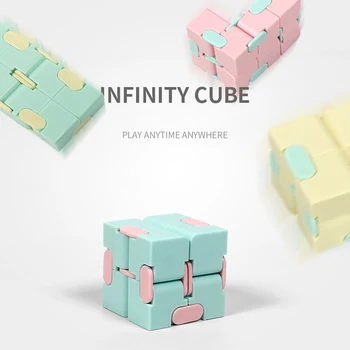 2021 NAUJAS Macaron Spalvų Begalinis Magic Cube Kūrybos Kubas Antra-Kad Magic Cube Švietimo Žaislai Creative Magic Cube Žaislai Dovana