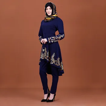 Dubajaus Musulmonų Moterų Suknelė Asimetrija Vidurio Viršūnės Ramadanas Vestidos Kaftan Turkija Omanas, Afrikos, Artimųjų Rytų Arabų Šalis Islamo Apranga