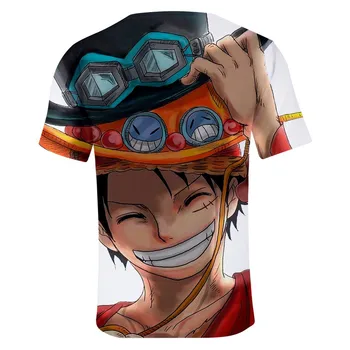 Vienas Gabalas Vyrų 3D T-Shirt Luffy Drabužių Anime Marškinėliai 3D Atspausdintas Harajuku Cosplay Top marškinėliai mergaitėms Porų, t-shirt