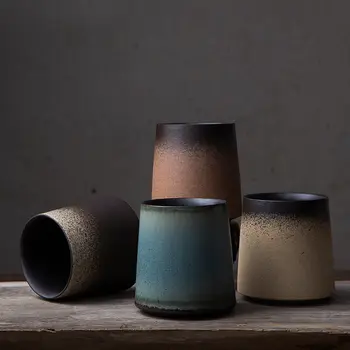 Originalios Keramikos Puodelis Asmenybės Porceliano Retro Taurės Gradientas Puodeliai, Kūrybos Dovana, Japoniško Stiliaus Namų Biuro Kavos, Arbatos Drinkware