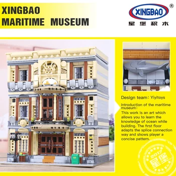 Xingbao Ss Miesto Streetview Jūrų Muziejaus Statybos Blokus 