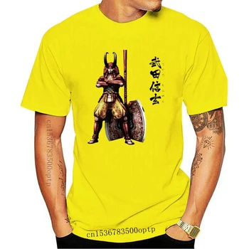 Japonija Sengoku Shogun Viešpats Takeda Shingen SamuraiSummercustom designMen Trumpas SleevesPersonality