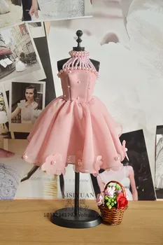 Autonominis dizaino rankų darbo Dovanos Mergaitėms Lėlės Priedai Vakare Tiktų rožinė Vestuvių Suknelė Drabužius BB Lėlės BBI00781