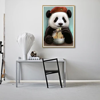 EverShine Diamond Siuvinėjimo Gyvūnų Kryželiu Rinkinys Deimantų Mozaikos Panda Kvadratiniu Meno Tapybos Animacinių Filmų Kalnų Krištolas Namų Dekoro
