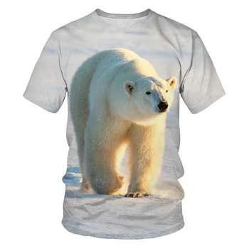 T-marškinėliai 3D Vyrų 2020 Metų Vasaros Spausdinti Gyvūnų Lokys Marškinėliai trumpomis Rankovėmis Juokinga Dizaino Laisvalaikio Viršūnes Tees O-kaklo Vyrų T-shirt