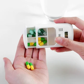 Nešiojamų Tinklelis Pažangių Elektroninių Laikas Tabletes Atveju, Žadintuvas, Laikmatis Tabletes Priminimas Medicina Laikymo Dėžutė Pirmosios Pagalbos Rinkiniai