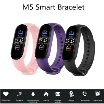 Vyrų, Moterų M5 Smart Watch Širdies ritmo Monitorius Kraujo Spaudimas Fitness Tracker Smartwatch Juosta Sporto Žiūrėti 