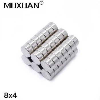 50Pcs Mini N35 Apvalus Magnetas, 8x1 8x3 8x4 8x10 mm Neodimio Magnetas Nuolatinis NdFeB Super Stiprūs, Galingi Magnetai