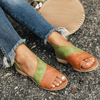 2021 m. Vasarą Naujų Moterų Butas Sandalai Moteriška Mada Gladiatorių Batai Vasaros Patogūs Sandalai Ponios Slip-on Šalies Office Shoes43