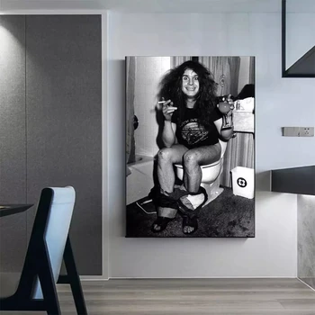 Modulinė Drobės Ozzy Osbourne Nuotraukas Juoda Balta Mergaitė Tapybos Namų Dekoro Spaudinių Plakatas Kambarį Modernus Be Rėmelio Sienos Menas