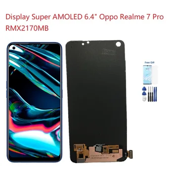 Super AMOLED Kolega Realme 7 Pro RMX2170MB LCD Ekranas skaitmeninis keitiklis Asamblėjos KOLEGA Realme RMX2170 7 Pro Lcd