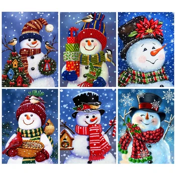 Diamond Tapybos 5d Sniego Lėlė Diamond Mozaikos Pirkti Žiemos Kaštonai Kalėdinė Dekoracija Naują Atvykimo
