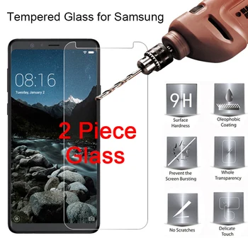 2 gabalus Stiklo Plėvelė Screen Protector for Samsung J8 2018 J4 J6 Plius J5 J7 Premjero Apsauginis Stiklas 