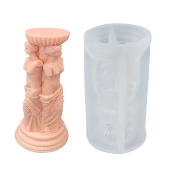 3D Meno Kūno Žvakė Pelėsių Moterų Žvakė Silikono Formos Kvepalų Žmogaus Formos Veneros Deivės Žvakė Formavimo Vaškas Gipso Liejimo formos