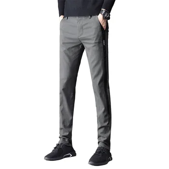 Rudens Ir Žiemos Vyrų Kelnės Korėjos Stiliaus Vyrų Mados Atsitiktinis Slim Tiesios Kelnės Plonas Elastingumą Ilgai Pants Plus Velevet