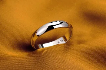 YANHUI Paprasta 925 Sidabro Žiedas Aukštos Kokybės Poliravimas 4mm Apvalus Žiedai, Moterų, Vyrų Dalyvavimas Vestuvių Juostoje Pažadą, Dovana, Papuošalai