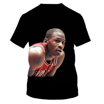 2021 m. vasarą T-shirt vyrų krepšinio žvaigždė 3D spausdinimo mados vyriški ir moteriški marškinėliai minkštos tekstūros drabužius paaugliams